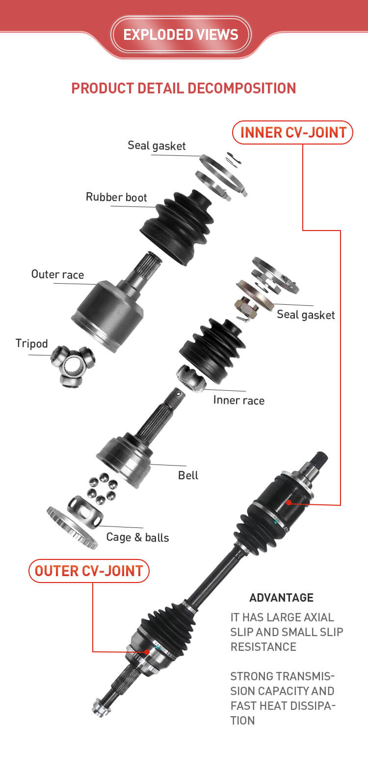 Auto Parts CV Axle Drive Shaft For Nissan Altima 39100-3TA0A